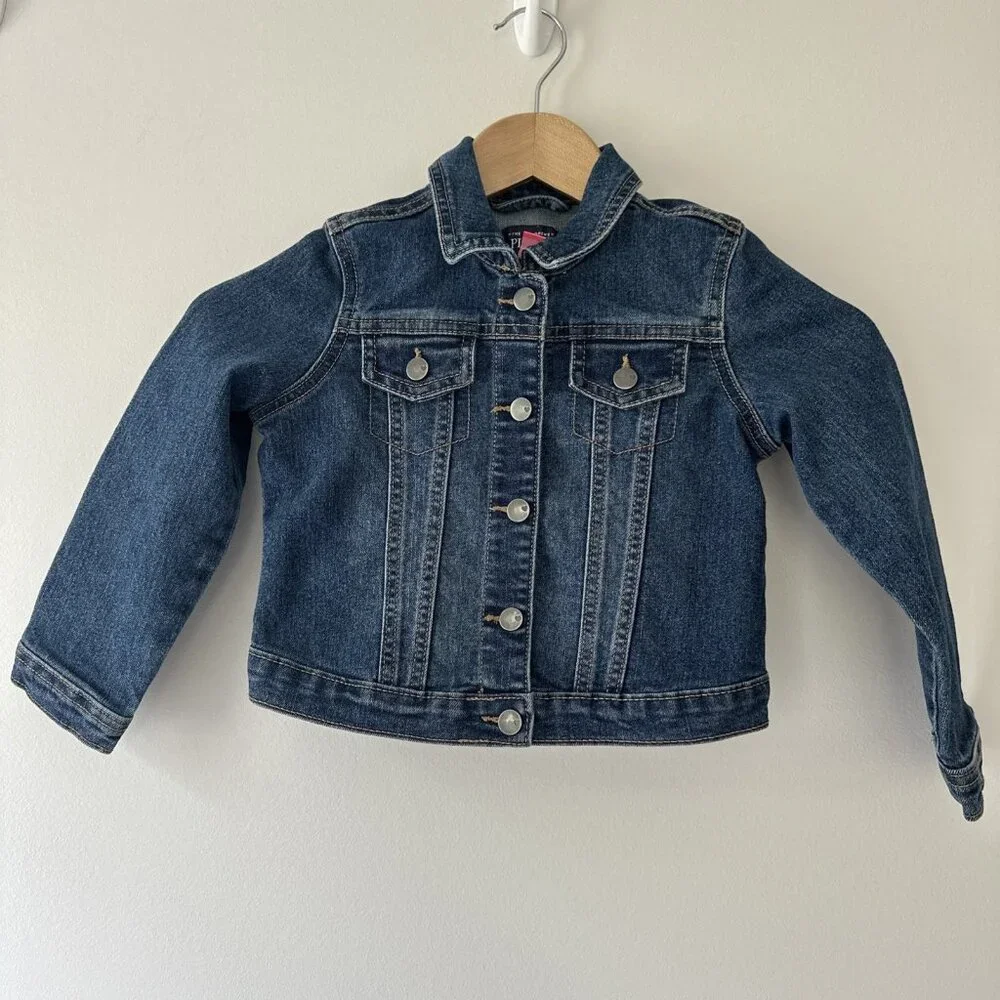 The Children’s Place Blue Denim Jacket, Size 5T Snap‎ Closure